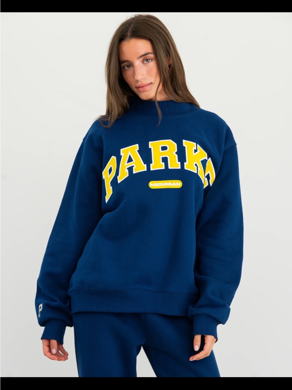 Parke x ‘47 Michigan Navy Oversized Mockneck S/M
